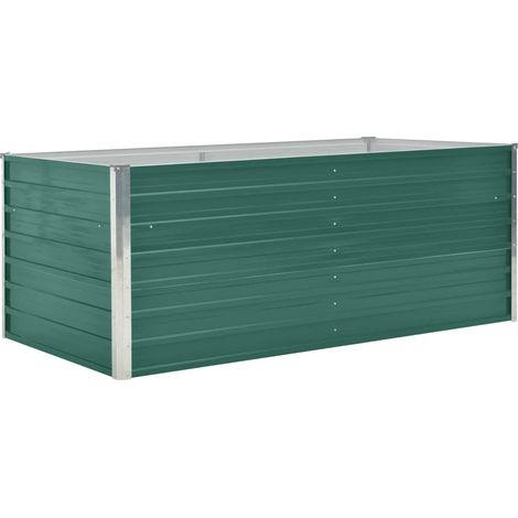 Jardinière 160 x 80 x 45 cm acier galvanisé vert (1/5)