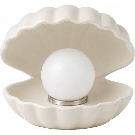 Lampe à poser en céramique blanche - Shell (1/4)