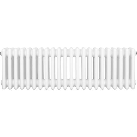 Radiateur Traditionnel à 4 Colonnes 300 x 1010 mm en Acier Blanc (1/5)