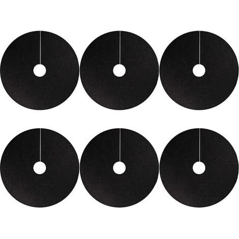 Tapis de paillage rond de 50 cm de diamètre, six anneaux pour arbres, avec perforations prédécoupées, tapis de compostage non tissé, idéal pour l'aménagement paysager - AquaForge (1/5)