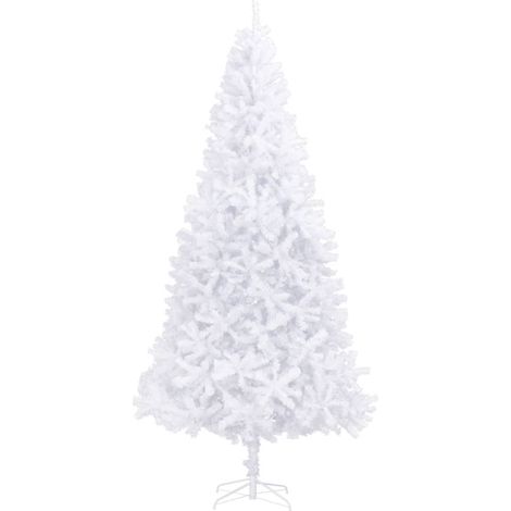 Vidaxl – Sapin de Noël artificiel 300 cm blanc – Arbre en PVC réaliste – Base en acier pour stabilité – Utilisation intérieure – Facile à assembler (1/7)