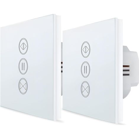 2x Interrupteur Volet Roulant Connecté, Ouverture Réglable, Commutateur Rideau Stores WiFi, Compatible avec Alexa Google Home pour Commande Vocale, Minuterie Intelligent Moteur Mural (1/5)
