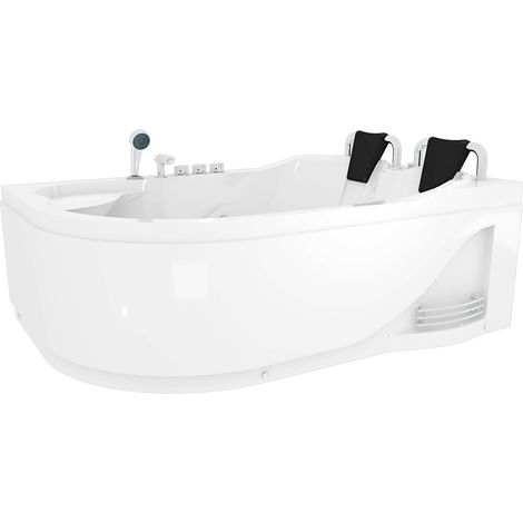 Whirlpool Topausstattung Pool Badewanne Eckwanne Wanne W23H-TH-L 182x120cm (1/5)