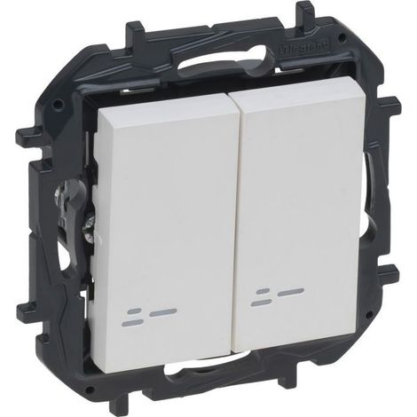 Interrupteur Legrand 863118B double led encastrable 10A