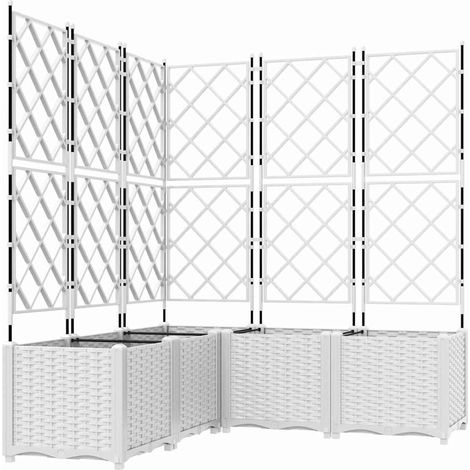 Maison Exclusive - Garten-Pflanzgefäß 5 pcs Weiß 120 x 120 x 143
