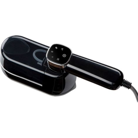 Fer à repasser vapeur portable 1200-1400 W, réservoir d'eau amovible, plateau rotatif, noir (1/5)