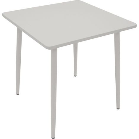 Bistrotisch DENVER 70x70cm quadratisch, Metall weiß (1/5)