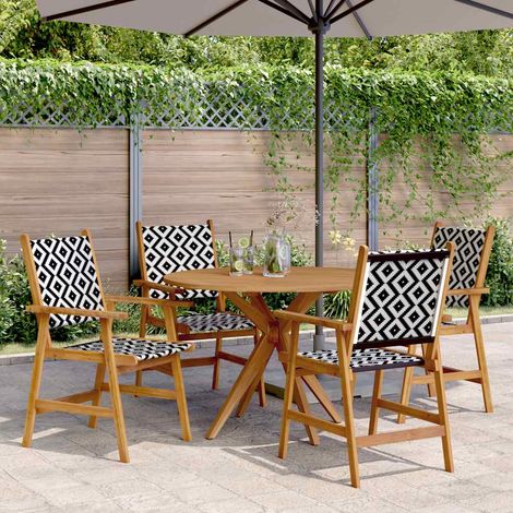 vidaXL 5 Piece Garden Dining Set Solid Wood Acacia (1/5)