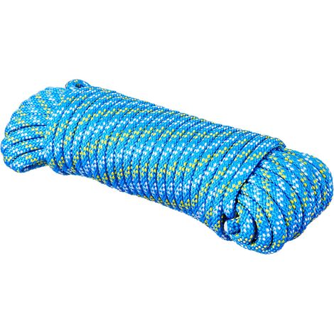 Chapuis DR60 Corda intrecciata in polipropilene - 450 kg - Diametro 6 mm - Lunghezza 15 m - Blu (1/2)