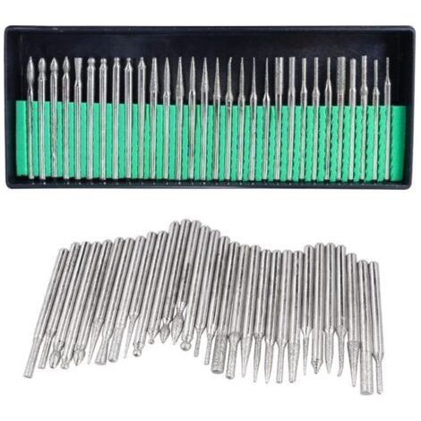 Set de 30 Fraises Diamantées 3mm - Fraises Rotatives à Diamant pour Meulage, Gravure et Polissage sur Métal et Verre (1/5)