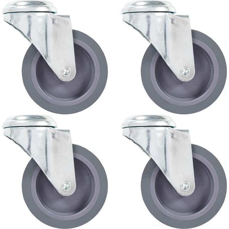 vidaXL Ruedas giratorias con agujero pasador 4 unidades 75 mm (1/5)