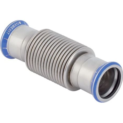 Geberit Mapress Edelstahl Axialkompensator mit Pressmuffen, DN 50, 33938