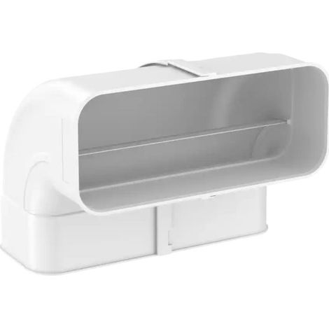 Miele curva canale piatto DFK-BV 90, adattatore angolare 90°, plastica bianca, per sistemi di canalizzazione, estrazione e ricircolo
