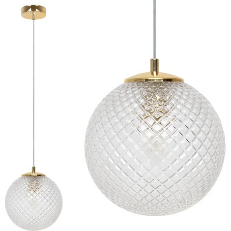 LÁMPARA COLGANTE CANNES 1 PANTALLA PLANA TRANSPARENTE 20CM E27