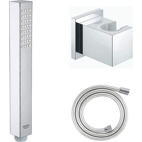 Douchette 1 jet GROHE Vitalio Joy Cube Stick chromé avec flexible 150 et support carré
