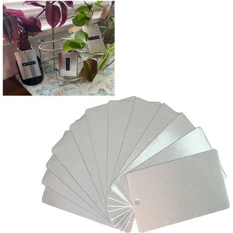 50 pièces, Étiquettes de plantes en aluminium, étiquettes d'arbre, de jardin, d'extérieur, en métal, imprimées vierges