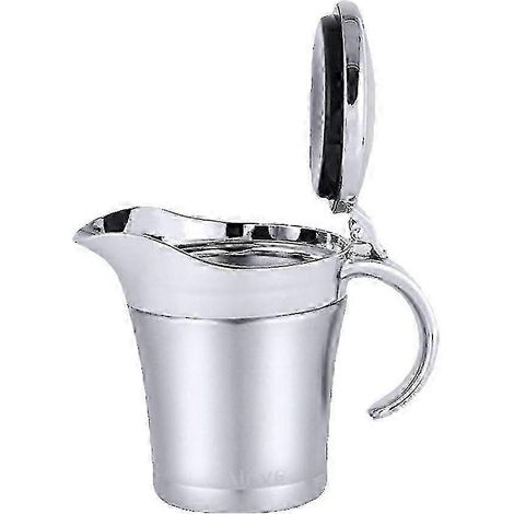 Saucière isotherme à double paroi en acier inoxydable avec couvercle (1/5)