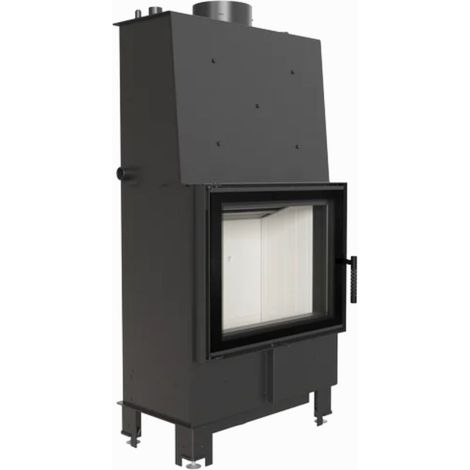 Kratki Wasserführender Kamineinsatz LUCY 12 kW Ø 200 schwarz Hausheizung Türfeder (1/5)