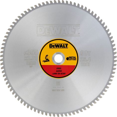 Dewalt DT1927-QZ DT1927-QZ-Hojas Sierra Estacionarias 355 x25.4 x90D para Acero