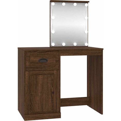Maison Exclusive - Toeletta con LED Rovere Marrone 90x50x132,5cm Legno Multistrato (1/5)
