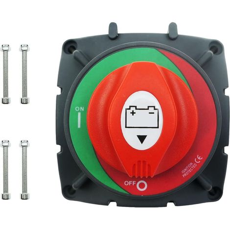 High-current battery switch 600A for trucks, trailers, ships and yachts (high-performance battery switch 12V-48V) (1/3)