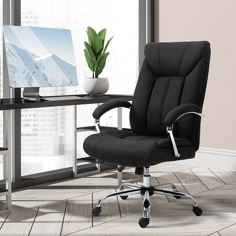 Fauteuil de bureau. chaise de bureau ergonomique. hauteur réglable. dossier haut. fonction de bascule. 65x78x118cm. noir