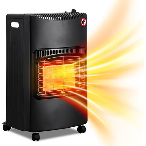 Wolketon Gasheizung – Infrarot-Heizstrahler bis 4200 W für Terrasse & Outdoor – mobiles Heizgerät mit Keramikplatten – Gasheizstrahler in Schwarz (1/5)