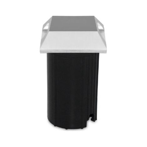 Segnapasso calpestabile Led 3W da incasso Quadrato Doppia emissione Argento satinato IP65 Bianco freddo 6000K Wisdom (1/4)