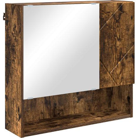 Maison Exclusive - Spiegelschrank Geräucherte Eiche 59 x 17 x 55 (1/5)