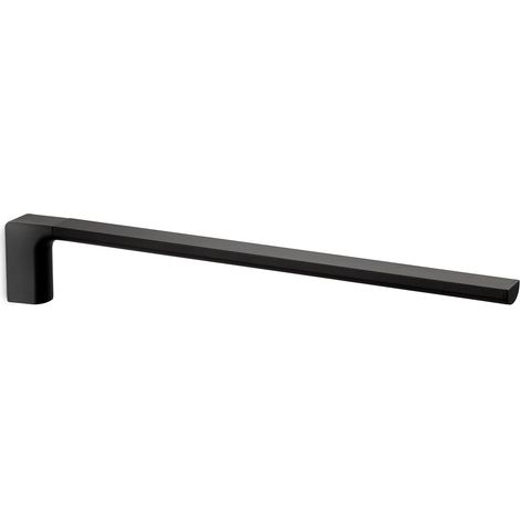 GEDY Kuala Lumpur Porta Asciugamani Bagno con un Braccio Fisso in Acciaio Inox, Colore Nero, Dimensioni 6,6 x 2,6 x 41 cm e Peso 0,385 kg (1/3)
