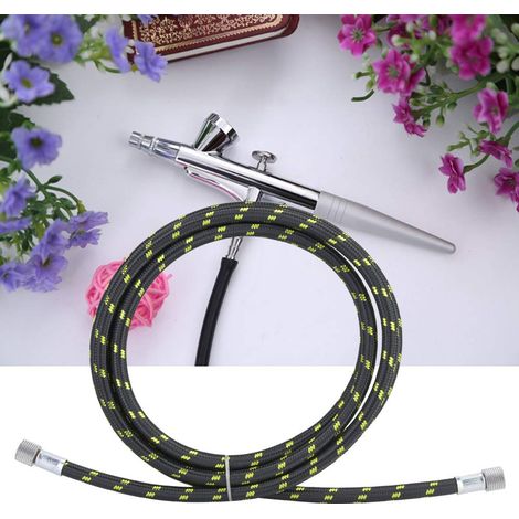Tuyau d'air en Caoutchouc tressé 1/8x1.8M, pour Stylo Pulvérisateur, Connexion Aérographe Souple et Flexible, Adaptateur de Mini Compresseur (1/5)