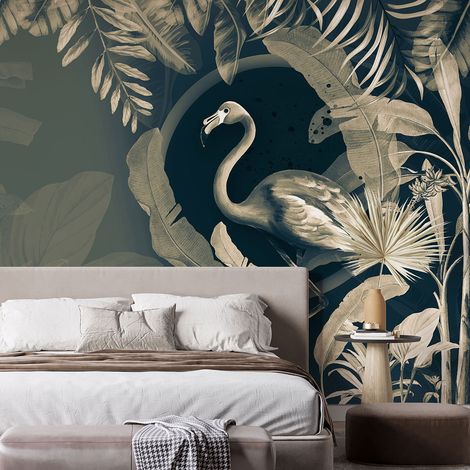 Papier peint panoramique - Flamant rose - 130 cm x 87 cm (1/4)