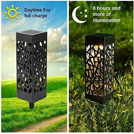 Projecteur solaire extérieur, lumière solaire de jardin 2 en 1 lumière solaire de paysage 30 LED IP67 étanche applique murale solaire réglable (1/4)