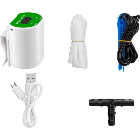 Kit de riego automático para plantas, sistema de riego por goteo con temporizador, para jardines y oficinas. (1/2)