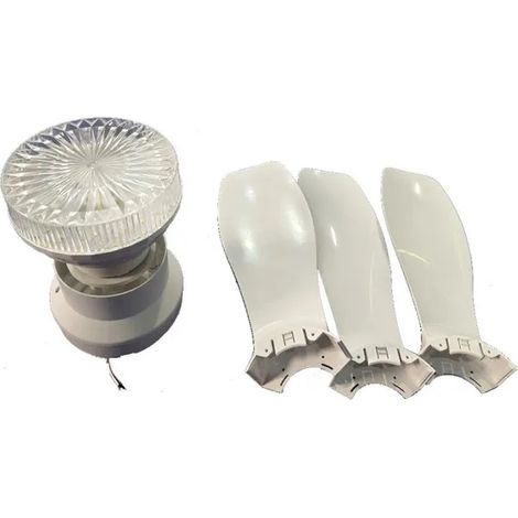 Ventilateur plafonnier 3 pales avec abat-jour cristal, lumière LED tricolore, télécommande, style nordique VENTILATEUR DE PLAFOND (1/3)