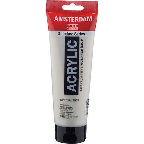 Peinture Acrylique en tube - Jaune de perle - 818 - Amsterdam - 250ml (1/2)