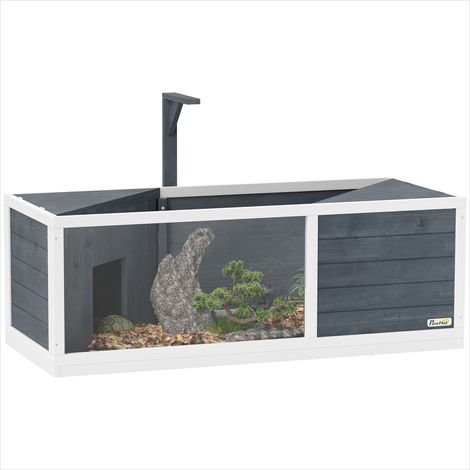 Terrarium pour tortues avec toit ouvrant et fenêtre panoramique (1/5)