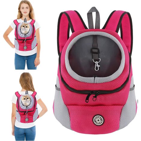 1 Sac à Dos pour Chien et Chat, Respirant, Réglable, Fond Étanche, Bandoulière Rembourrée, Voyage (1/5)