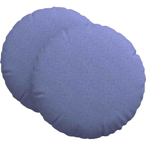 Maison Exclusive - Sitzkissen 2 pcs Jeans blau Ø60 x 21 cm Stoff
