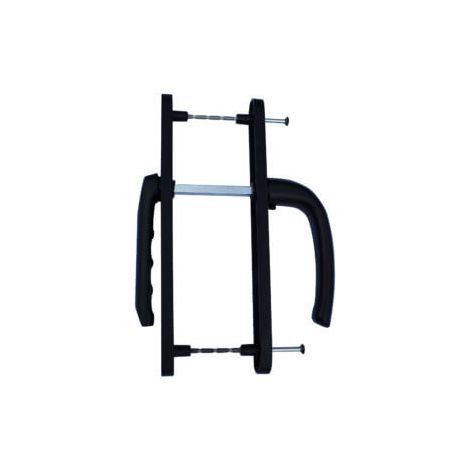 Quincadeco – Poignée de fenêtre SR noir – Aluminium époxy résistant – Saillie réduite 16mm – Entraxe 195mm pour portes PVC, ALU, BOIS