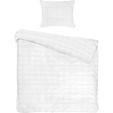 Baumwollbettwäsche 140x200 Satin Marsela Premium - Makosatin weiß (1/5)