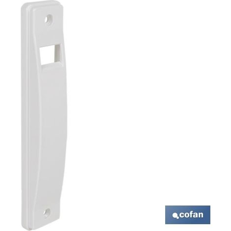 Enjoliveur pour l'enrouleur de volet roulant  Valable pour sangles de volet roulant différentes  Fabriqué en PVC blanc de haute qualité (1/4)
