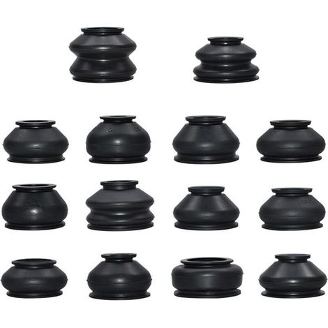 14-teiliges Kugelgelenkmanschetten-Set, universelles Gummi-Kugelgelenk-End-Ersatzset, Gummistaubkappe für Spurstangenende und Kugelgelenkstaubkappe (1/4)