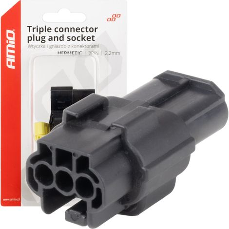 Juego de conectores eléctricos impermeables de 3 pines y 2,2 mm amio-04347 (1/5)