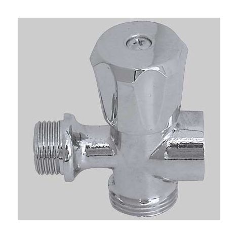 RUBINETTO PER LAVATRICE A 3 VIE  1/2x3/4 cromato     MADE IN ITALY