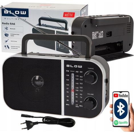 GEBÄUDE-KÜCHENRADIO 230V BLUETOOTH TRAGBARER ANTENNE USB SD BATTERIEBETRIEBEN