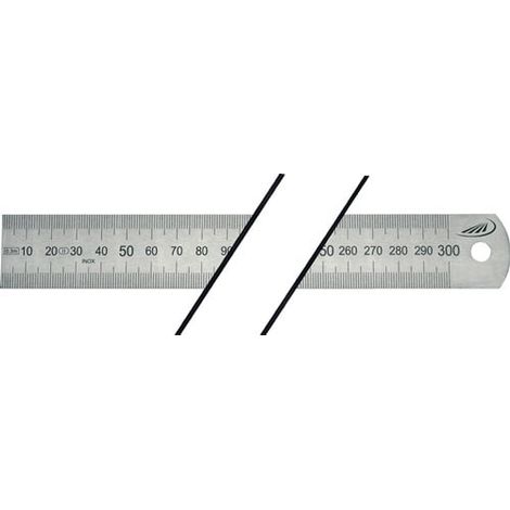 Stahlmaßstab L.2000mm rostfr.Stahl biegsam Teilung A=mm/mm H.PREISSER