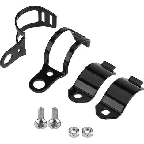 Lot de 2 supports de montage pour clignotants de moto pour scooter à fourche avant de 30 à 45 mm (noir) (1/5)