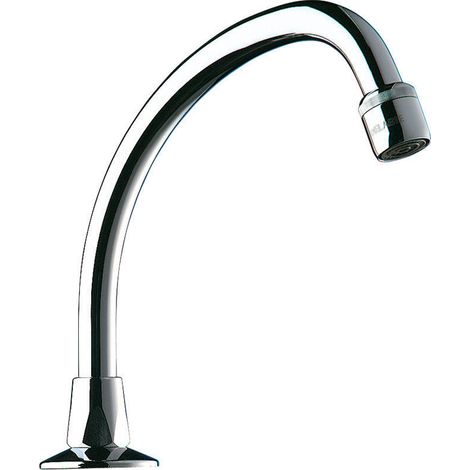 Bec col de cygne orientable Delabie L150xH120mm M1/2" messing chrom