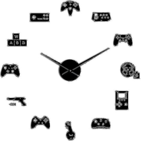 Tutoriel vidéo pour fabriquer soi-même une horloge murale géante, des autocollants pour manette de jeu, des décorations murales pour joueurs et un logo de jeu vidéo. (1/5)
